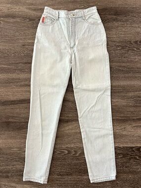 Vintage BONGO Light Wash Jeans High Rise Tapered Size 5 Made in USA 90s Cotton